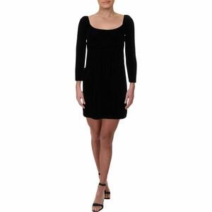 MSRP $88 Aqua Womens Velvet Cocktail Party Dress Black XS Size XS BLACK